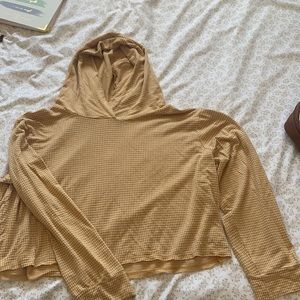 Yellow crop top hoodie